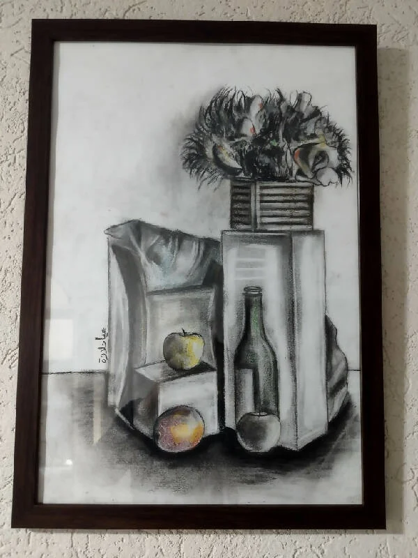 - Teething and chewing toys for puppiesArts & More Handmade Gallery Art Compound Shapes Charcoal Painting (54*37cm)