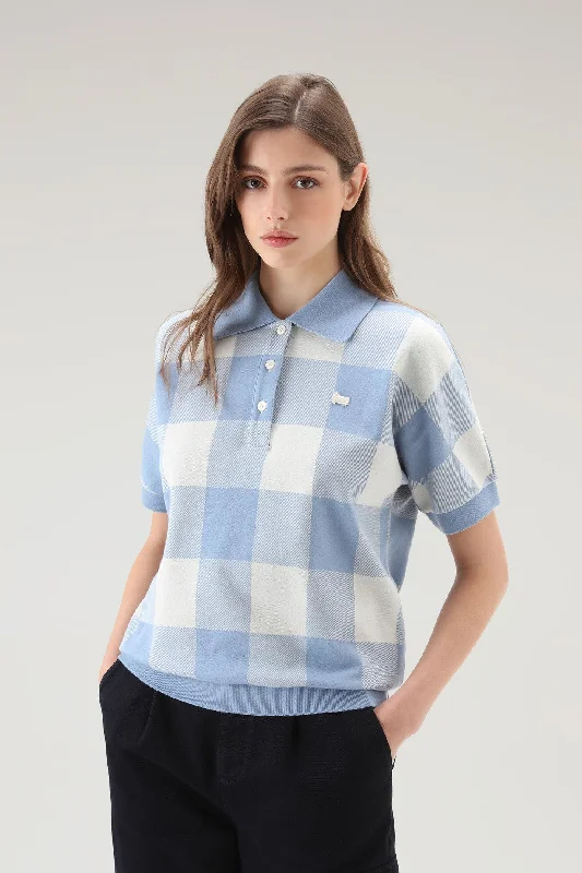 - Cat anti-jump window safety netAmerican Check Polo in Yarn-Dyed Stretch Cotton Blend PALE INDIGO BUFFALO